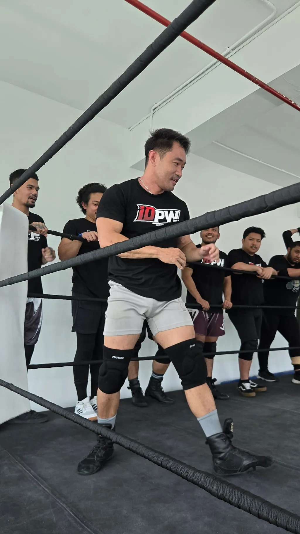 IDPW trainees during a training session inside the ring